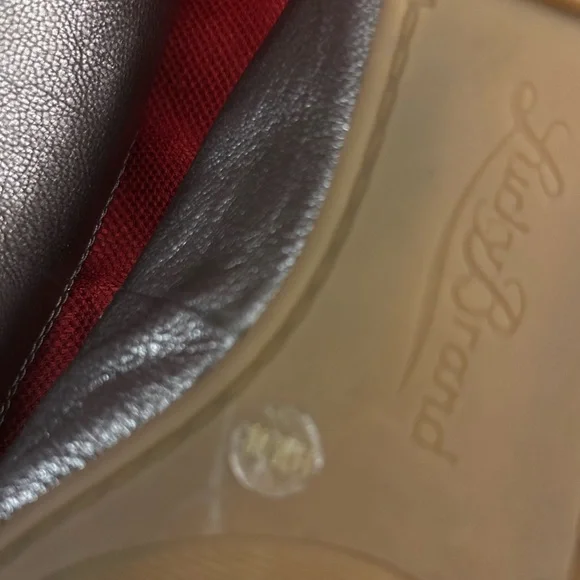 Lucky Brand Metallic Gray Lace-Up Flats - Picture 4 of 5